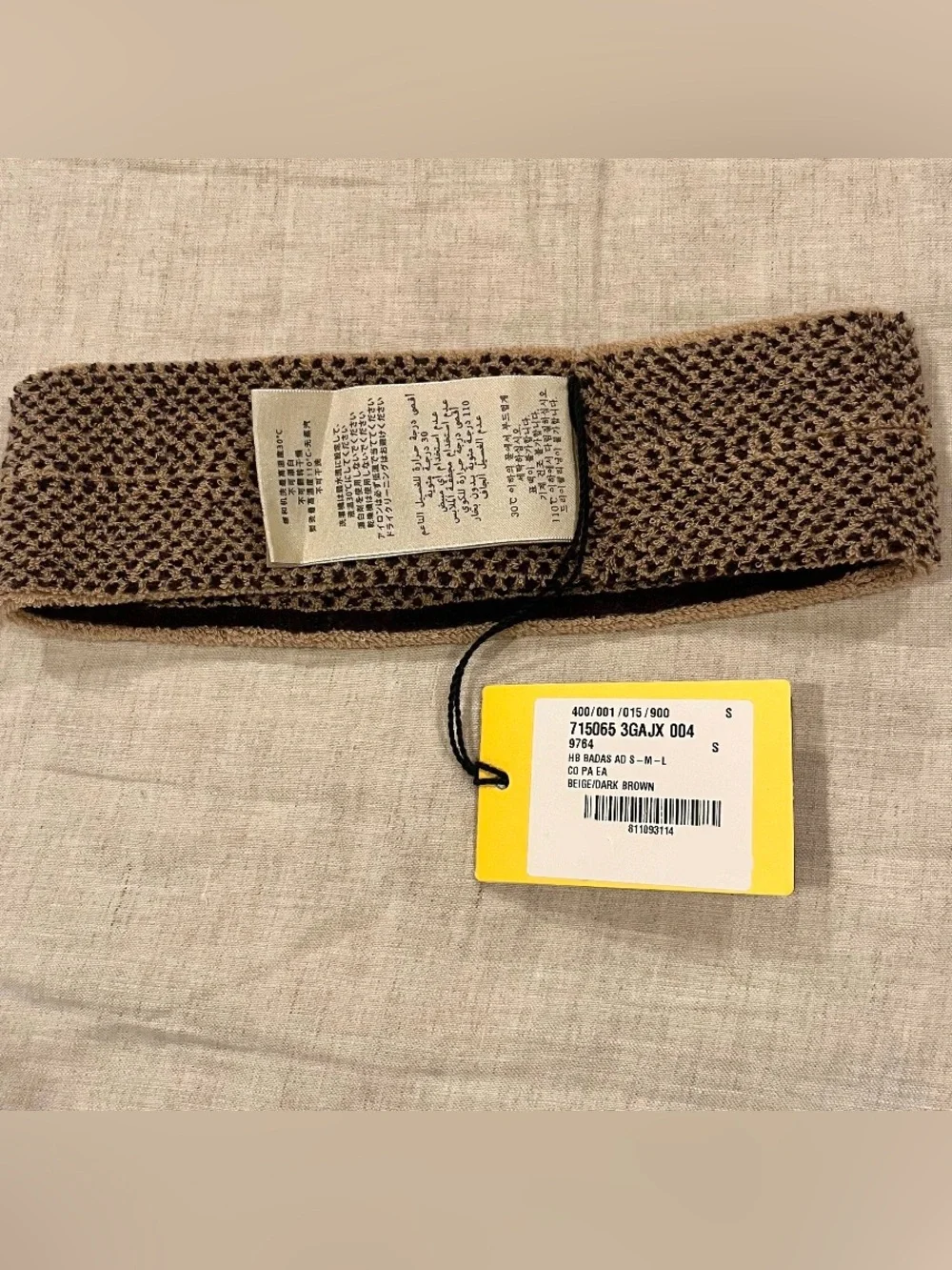 $410 Gucci X Adidas GG Monogram Logo Sweatband